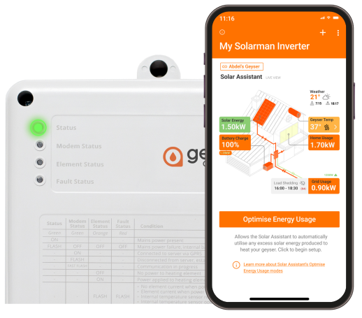 Solar Assist in the Sensor Connect app